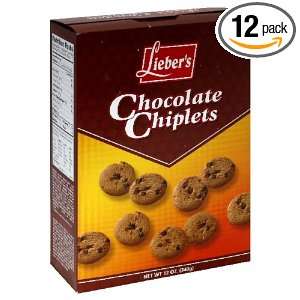 Liebers Cookies Mini Chocolate Chip, 12 Ounce (Pack of 12)  