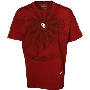   Sooners Crimson College Aero Graphic T shirt