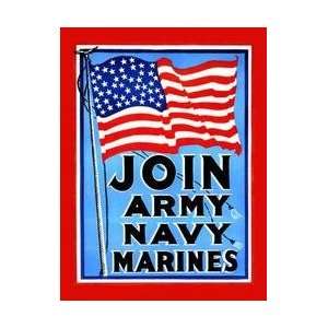  Join   Army   Navy   Marines 20x30 poster