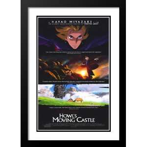  Howls Moving Castle 20x26 Framed and Double Matted Movie 