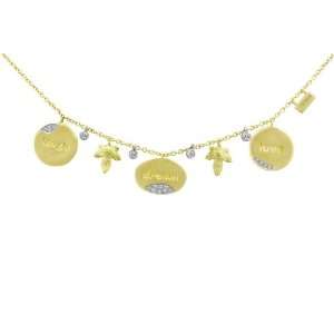 Meira T 14K Yellow Gold & Diamonds Laugh Love & Dream Charm Necklace