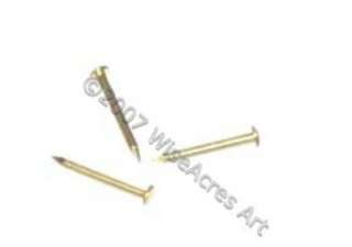 100 3/8 inch Brass #20 Escutcheon Pins  