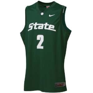  Nike Michigan State Spartans #2 Green Replica Basketball 