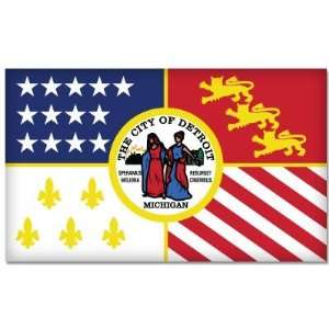  DETROIT Michigan Flag bumper sticker decal 5 x 3 