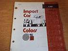 1978 Import Car Colors Directory by Martin Senour