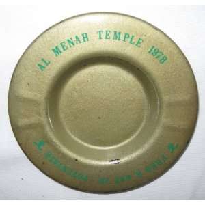  Al Menah Temple 1978 Metal Collectible Ashtray Gold 