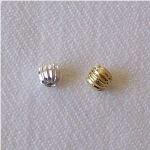  4mm Plated Base Metal Corrugated Beads Arts, Crafts 