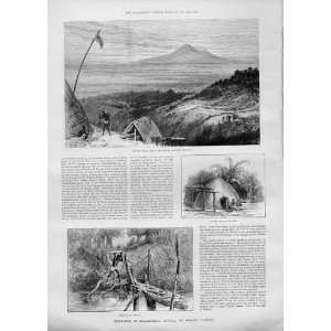  Mont Meru Uganda Uganda Antique Print 1892