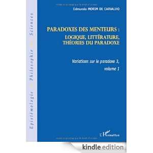 Paradoxes des menteurs  logique, littérature, théorie du paradoxe 
