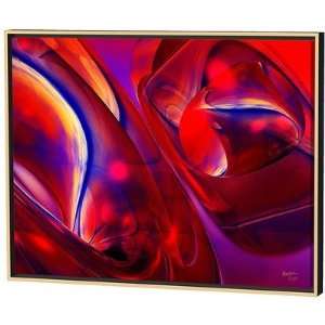  Menaul Fine Art AB2 006 Red Swirls Limited Edition Framed 