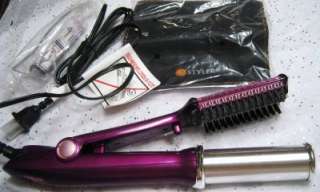 NEW*Purple INSTYLER PROFESSIONAL HOT ROTATING HAIR IRON STRAIGHTNER 