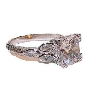 14K Antique Style Feminine Filigree Ring or Ring Setting Jewelry 