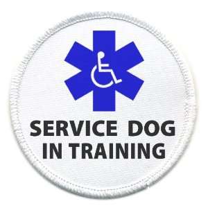  TRAINING SERVICE DOG Medical Symbol 4 inch Sew on Patch 