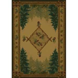  New Lodge Area Rugs Carpet Forest Trail Beige 3x5 