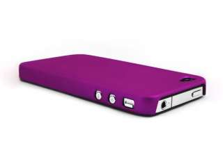 PURPLE Ultra Thin RUBBERIZED HARD CASE COVER iPHONE 4G  