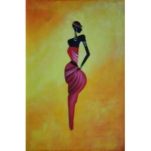  Lady in Red I Oil Painting 36 x 24 inches
