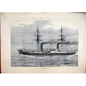   1887 Ships Queens Jubilee Naval Review Inflexible Flag