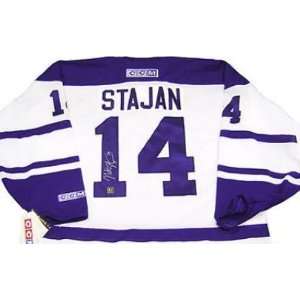  Matt Stajan autographed Hockey Jersey (Toronto Maple Leafs 