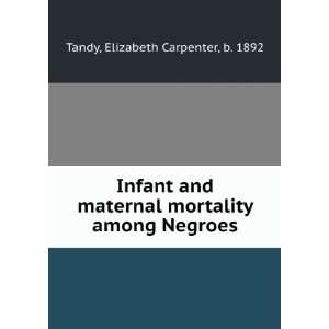  Infant and maternal mortality among Negroes Elizabeth 