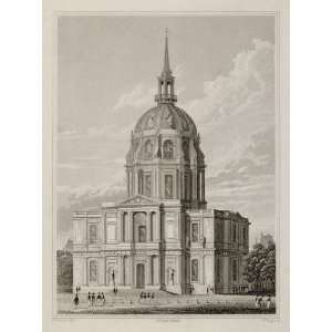 1831 Dome Chapelle des Invalides Paris Copper Engraving   Copper 