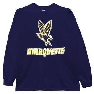  Marquette Golden Eagles Navy Blowout Long Sleeve T shirt 