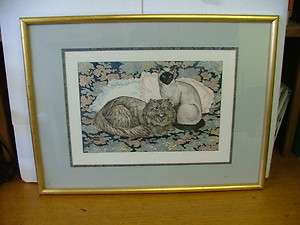 Lundquist Genuine Original Limited Ed. Print Cats and Pillows #72 of 