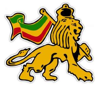 LION OF JUDAH DECAL STICKER RASTA REGGAE JAMAICA AFRICA  