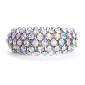  Mariell ~ Stretch Bracelet with Bold Bezel Set Crystals Jewelry