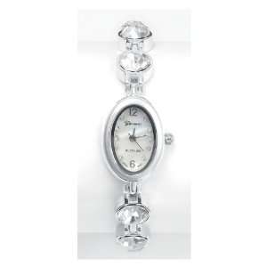  Mariell ~ Crystal Watch with Mother of Pearl Face Jewelry