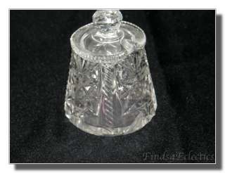 Vintage ABP Crystal Glass Fan & Star Mustard/Jam Jar  
