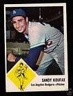 1963 fleer baseball 42 sandy koufax los angeles dodgers hall