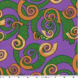  45 Wide Buddha Party Large Swirls Lavender Fabric By The 