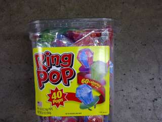 40 ct. Ring Pop Pops Jewel Shaped Hard Candy Variety FAST SHIPPING 