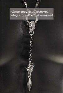 Street 44 Deviel Sword Rosary Silver necklace men e39  
