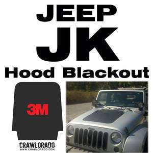 Jeep JK Hood Blackout Matte Black 3M 1080 Decal Mountain Blackops 