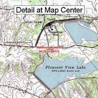  USGS Topographic Quadrangle Map   Madisonville West 