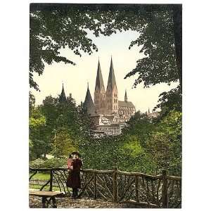  View from wall towards Marys Church,Lubeck,Germany