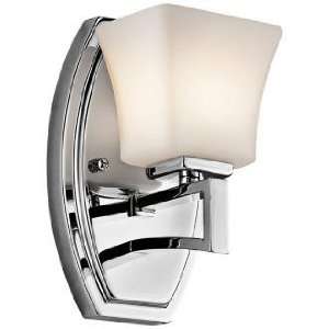  Kichler Luciani 8 High Opal Glass and Chrome Wall Sconce 