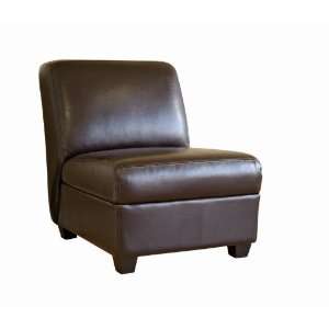   Wholesale Interiors Dark Brown Full Leather Club Chair