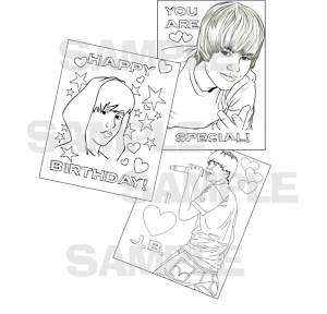 JUSTIN BIEBER birthday party fun COLORING PAGES favors  