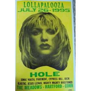  Lollapalooza 1995 Tour Concert Poster FeaturingHole, Beck 