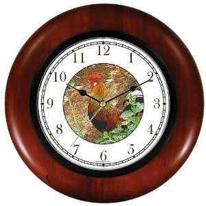  Rooster 128 JP5 Wooden Wall Clock by WatchBuddy Timepieces 