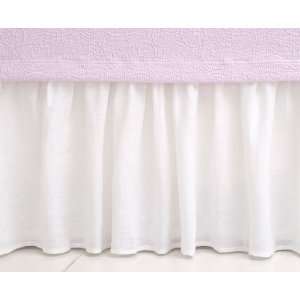 Pine Cone Hill Linen White Bed Skirt 