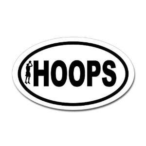  Hoops Jump Shot Sports Oval Sticker by  Arts 