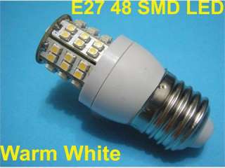 E27 48 SMD LED High Power Warm White Bulb Lamp 230V  