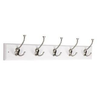 Liberty Hardware 129848 27 Inch Hook Rail with 5 Flared Top Hooks 