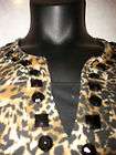Kim Rogers Black & Brown Animal print, long sleeve top in a size L
