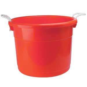  19 Gallon Red Keg Bucket with Rope Handles Kitchen 