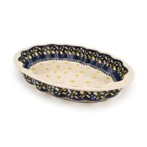  Polish Pottery Buttercup Scallop Baking Dish