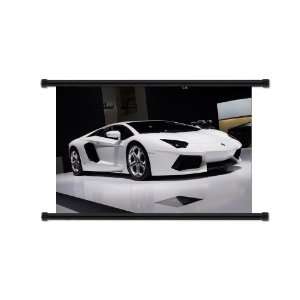  Lamborghini Aventador Exotic Sports Car Fabric Wall Scroll 
